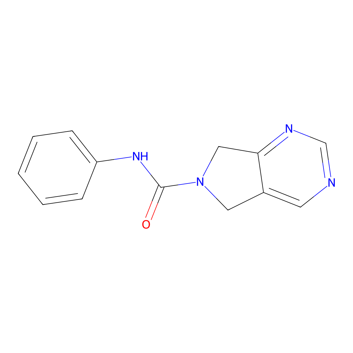 N-phenyl-5H-pyrrolo[3,4-d]pyrimidine-6(7H)-carboxamide molecular structure, CAS 1705040-50-1