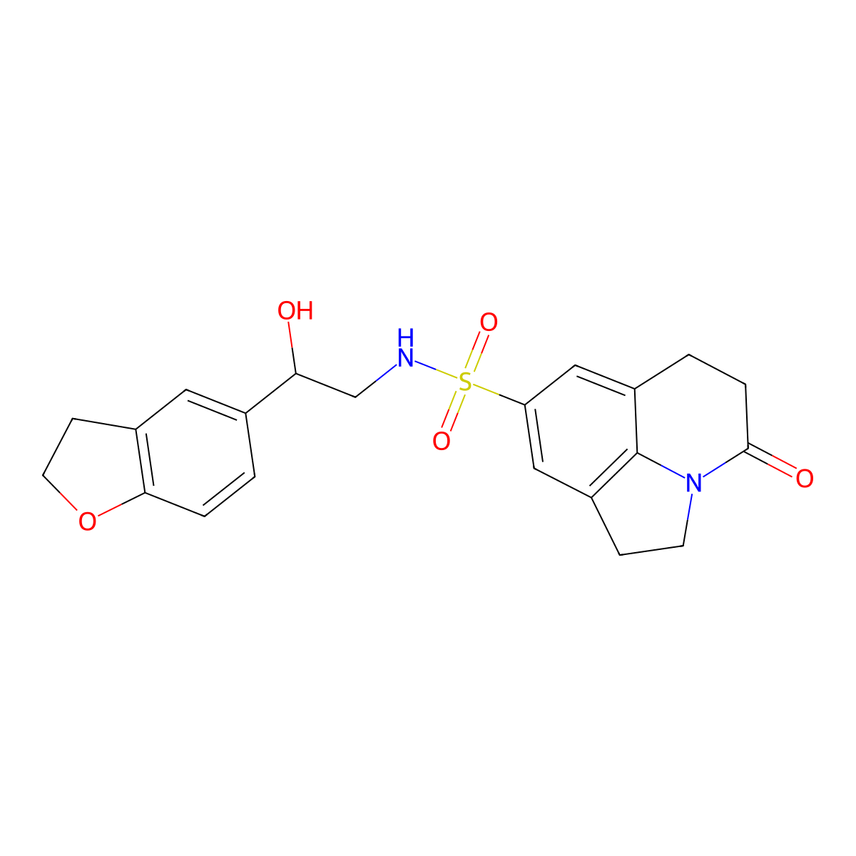 N-[2-(2,3-dihydro-1-benzofuran-5-yl)-2-hydroxyethyl]-11-oxo-1-azatricyclo[6.3.1.0^{4,12}]dodeca-4(12),5,7-triene-6-sulfonamide molecular structure, CAS 1705041-77-5