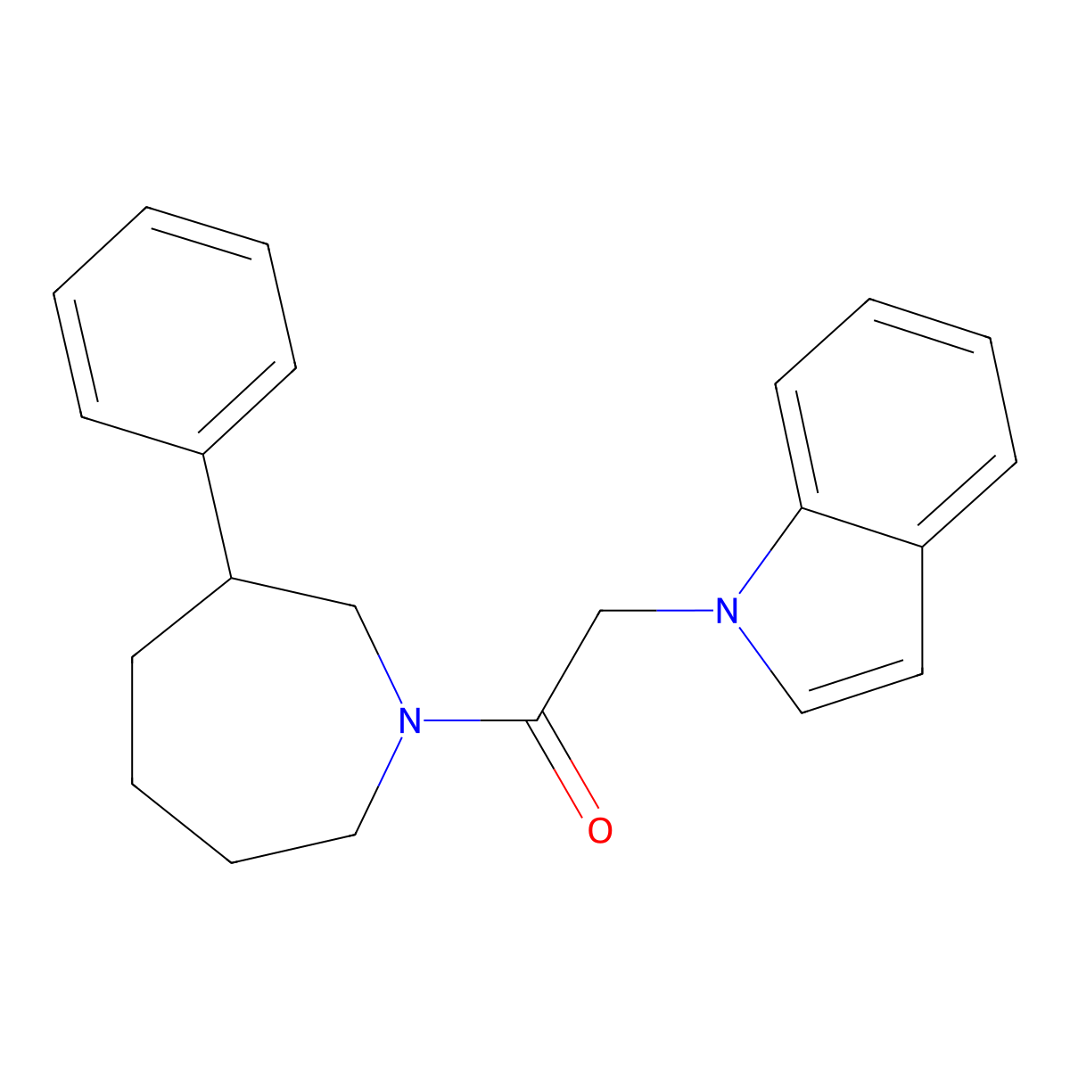 2-(1H-indol-1-yl)-1-(3-phenylazepan-1-yl)ethanone molecular structure, CAS 1705050-05-0