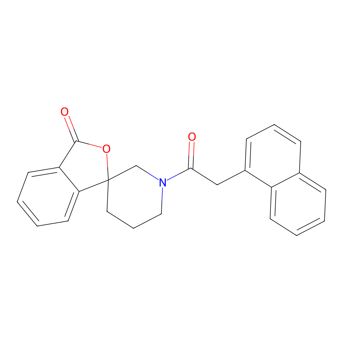1'-(2-(naphthalen-1-yl)acetyl)-3H-spiro[isobenzofuran-1,3'-piperidin]-3-one molecular structure, CAS 1705057-22-2