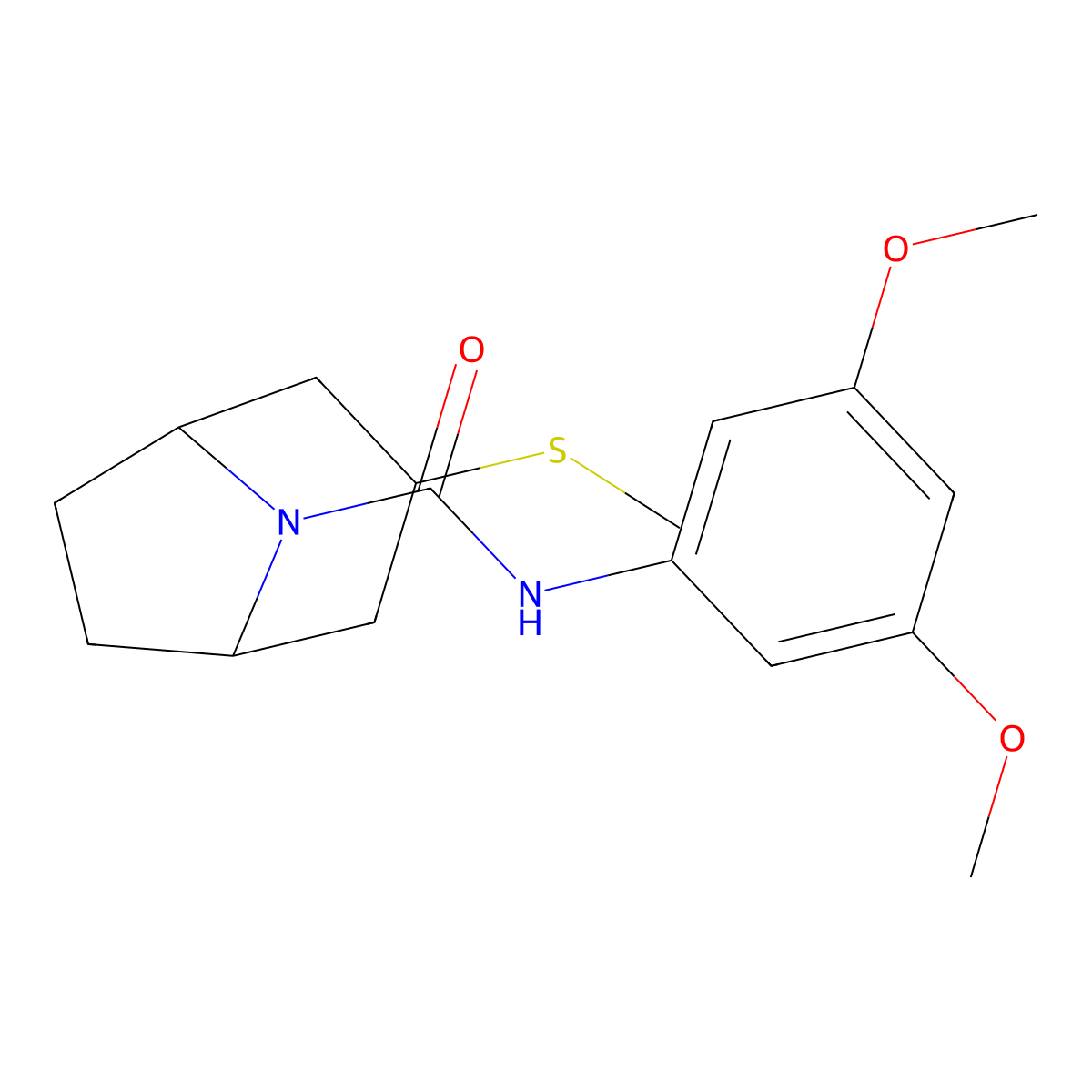(1R,5S)-N-(3,5-dimethoxyphenyl)-3-(methylthio)-8-azabicyclo[3.2.1]octane-8-carboxamide molecular structure, CAS 1705061-00-2