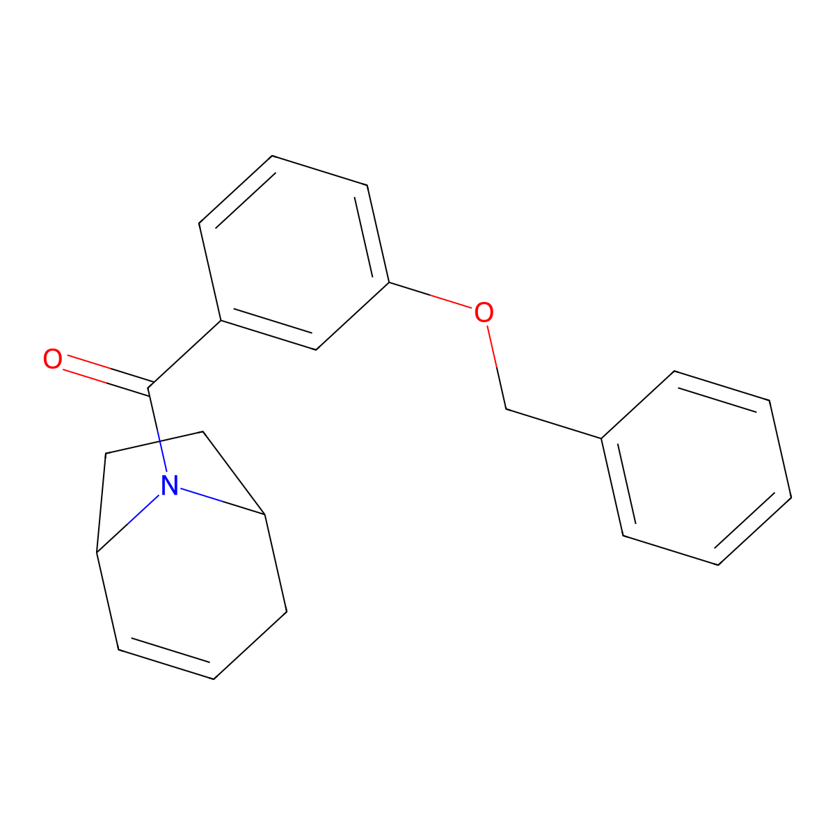 (3-(benzyloxy)phenyl)((1R,5S)-8-azabicyclo[3.2.1]oct-2-en-8-yl)methanone molecular structure, CAS 1705064-57-8