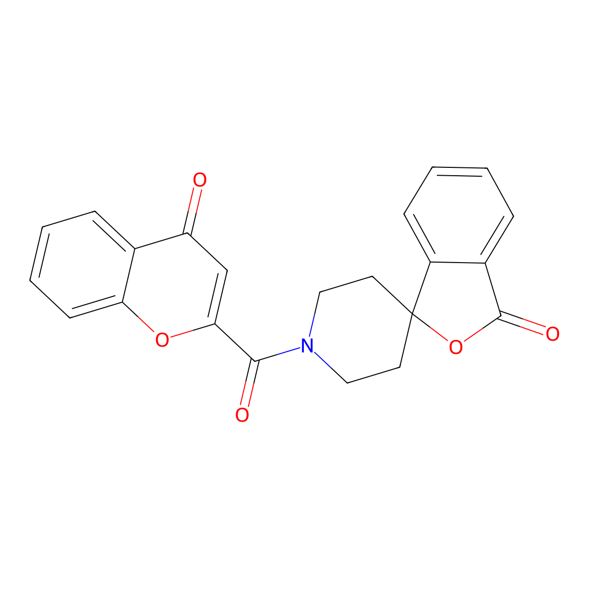 1'-(4-oxo-4H-chromene-2-carbonyl)-3H-spiro[2-benzofuran-1,4'-piperidine]-3-one molecular structure, CAS 1705066-92-7