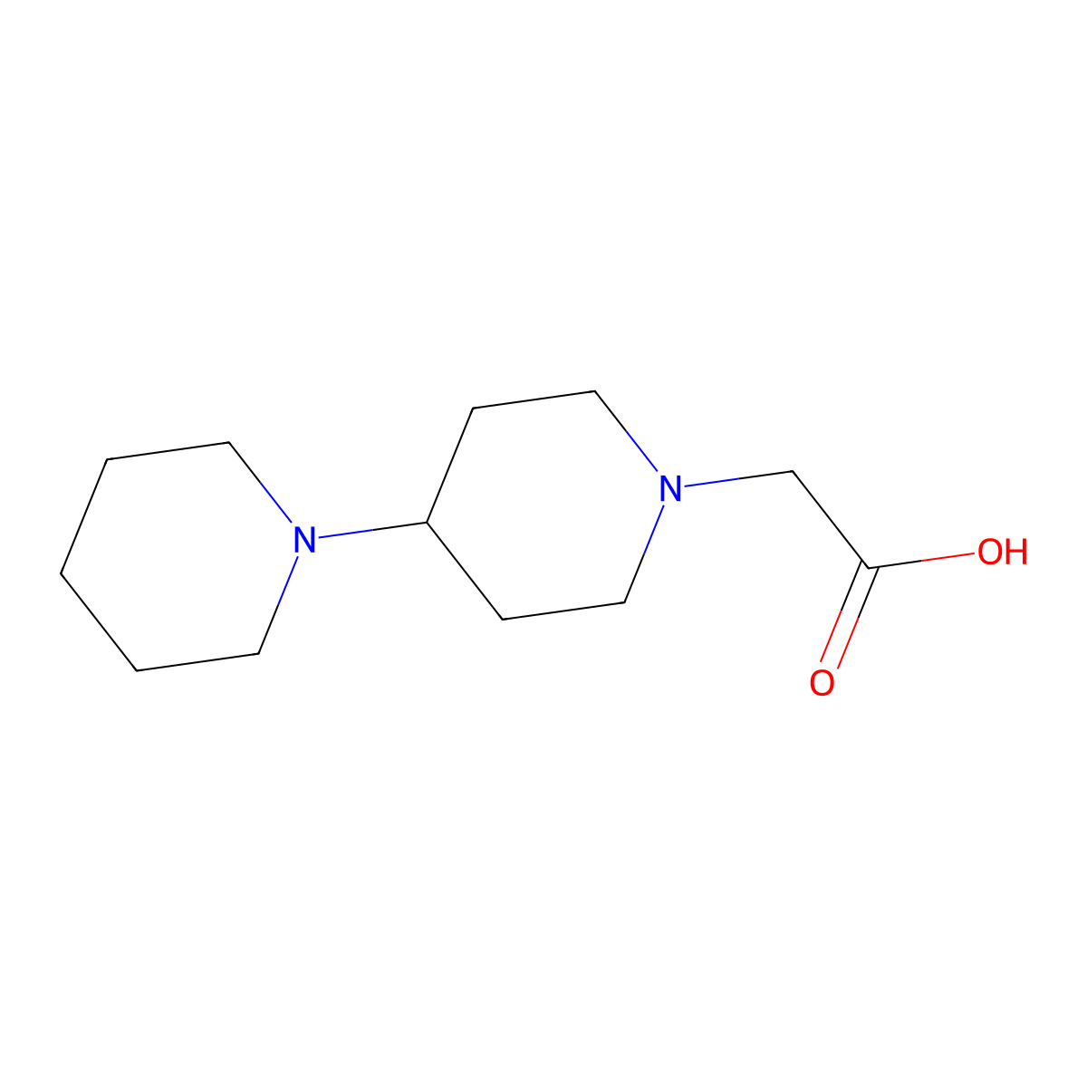 [1,4'-Bipiperidine]-1'-acetic acid molecular structure, CAS 170508-04-0