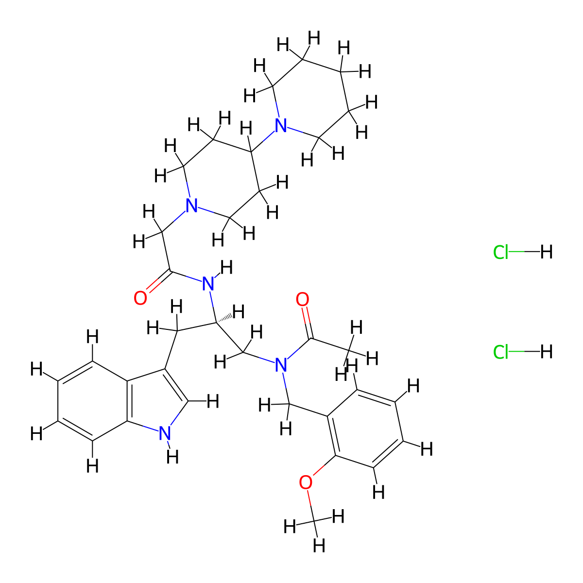 Lanepitant dihydrochloride molecular structure, CAS 170508-05-1