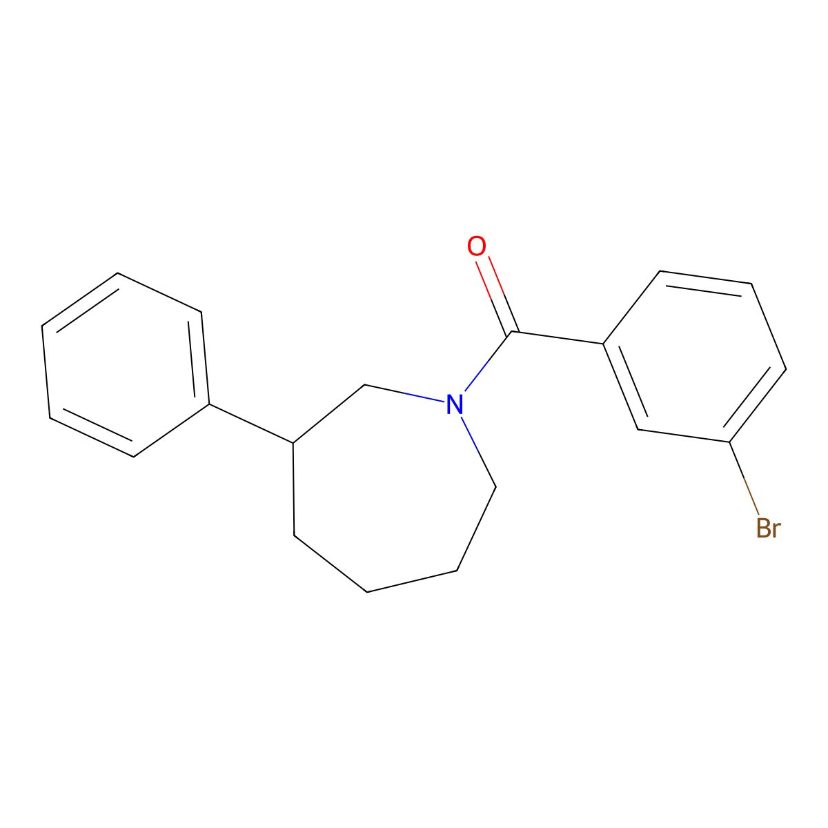 (3-Bromophenyl)(3-phenylazepan-1-yl)methanone molecular structure, CAS 1705086-16-3
