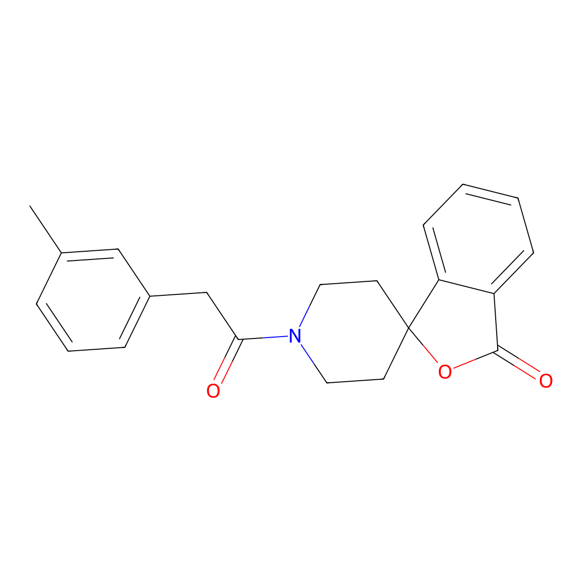 1'-(2-(m-tolyl)acetyl)-3H-spiro[isobenzofuran-1,4'-piperidin]-3-one molecular structure, CAS 1705091-28-6