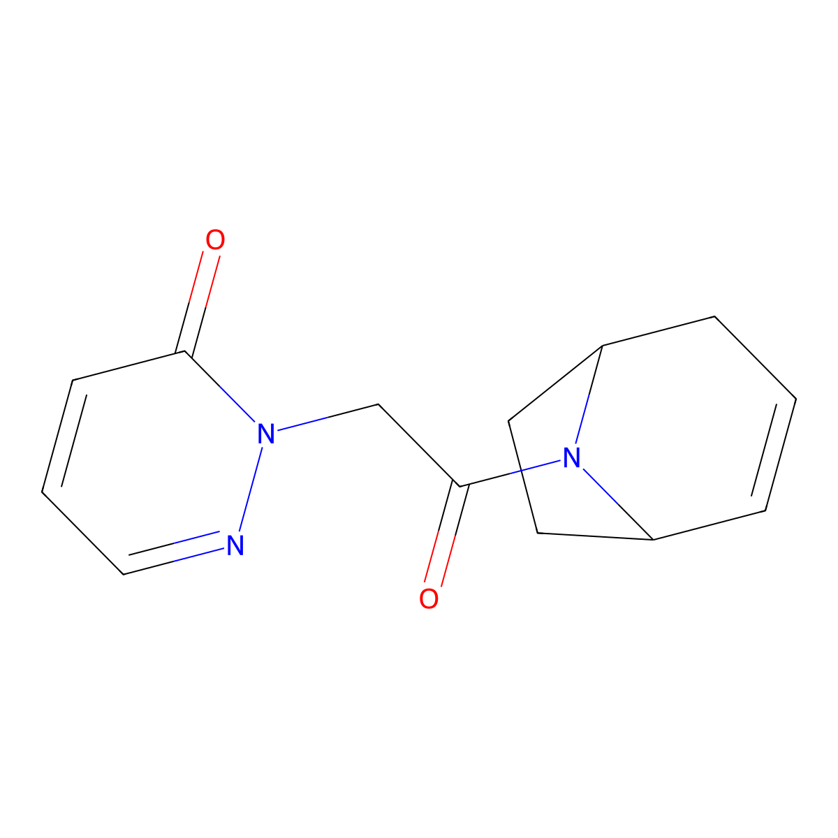 2-(2-{8-Azabicyclo[3.2.1]oct-2-en-8-yl}-2-oxoethyl)-2,3-dihydropyridazin-3-one molecular structure, CAS 1705099-63-3
