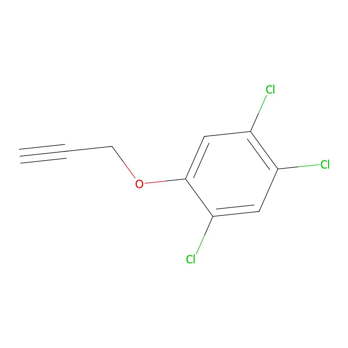 2-(2,4,5-Trichlorophenyl)propynyl ether molecular structure, CAS 17051-03-5