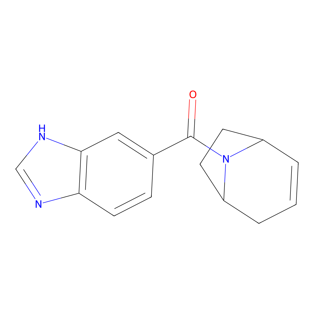 5-{8-azabicyclo[3.2.1]oct-2-ene-8-carbonyl}-1H-1,3-benzodiazole molecular structure, CAS 1705101-05-8