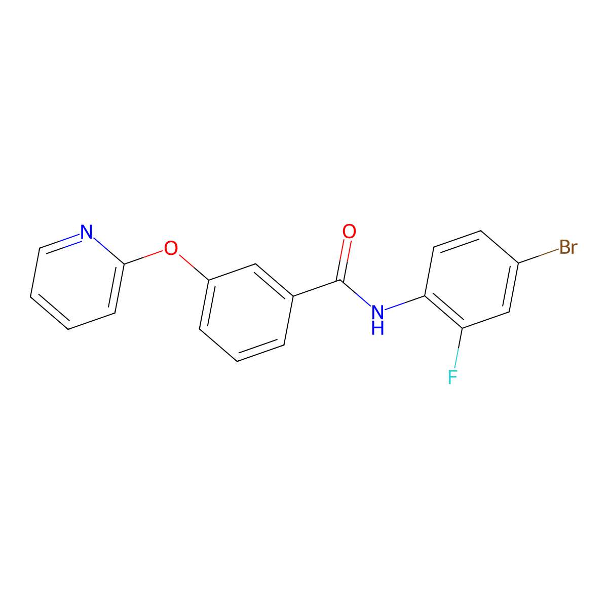 N-(4-bromo-2-fluorophenyl)-3-(pyridin-2-yloxy)benzamide molecular structure, CAS 1705160-47-9