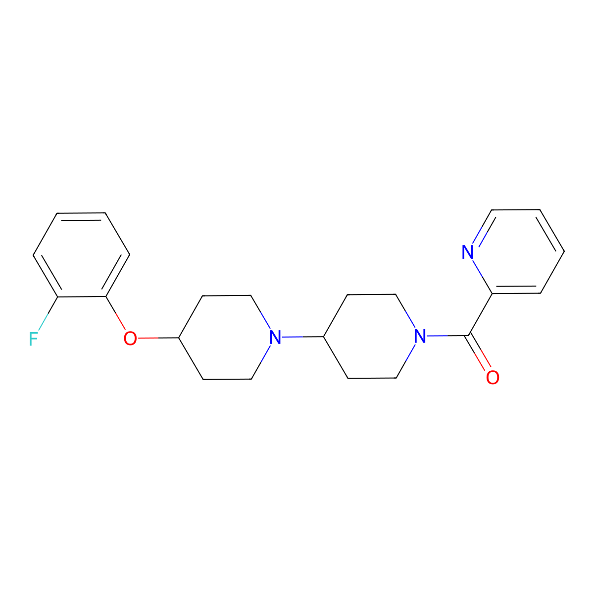 (4-(2-Fluorophenoxy)-[1,4'-bipiperidin]-1'-yl)(pyridin-2-yl)methanone molecular structure, CAS 1705181-28-7