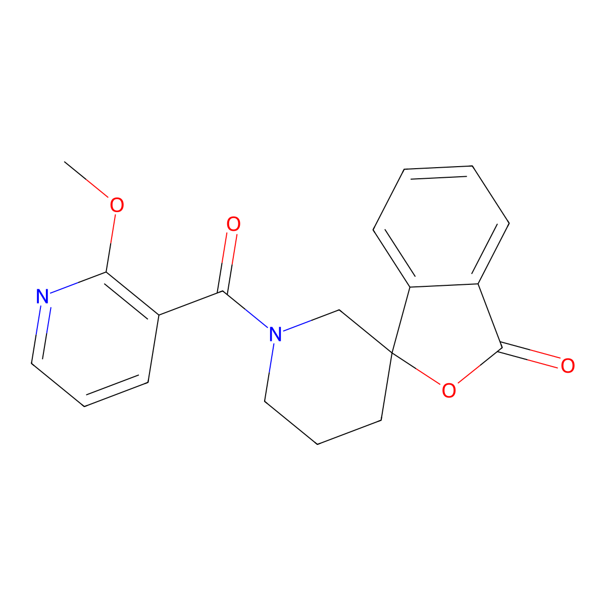 1'-(2-methoxypyridine-3-carbonyl)-3H-spiro[2-benzofuran-1,3'-piperidine]-3-one molecular structure, CAS 1705201-44-0