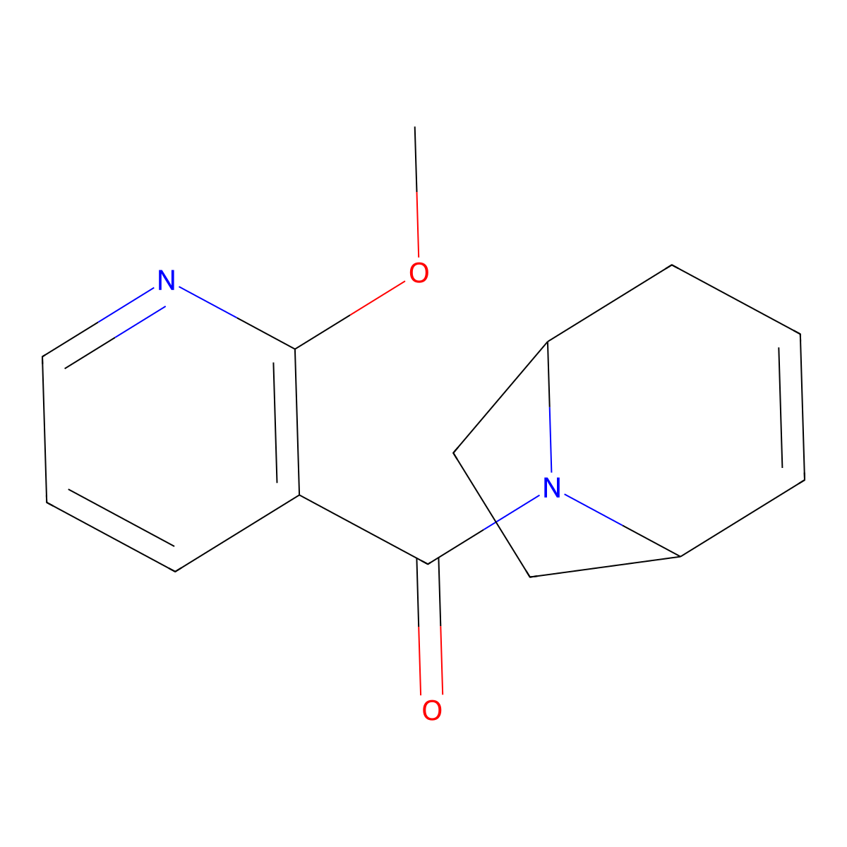 (1R,5S)-8-azabicyclo[3.2.1]oct-2-en-8-yl(2-methoxypyridin-3-yl)methanone molecular structure, CAS 1705210-15-6