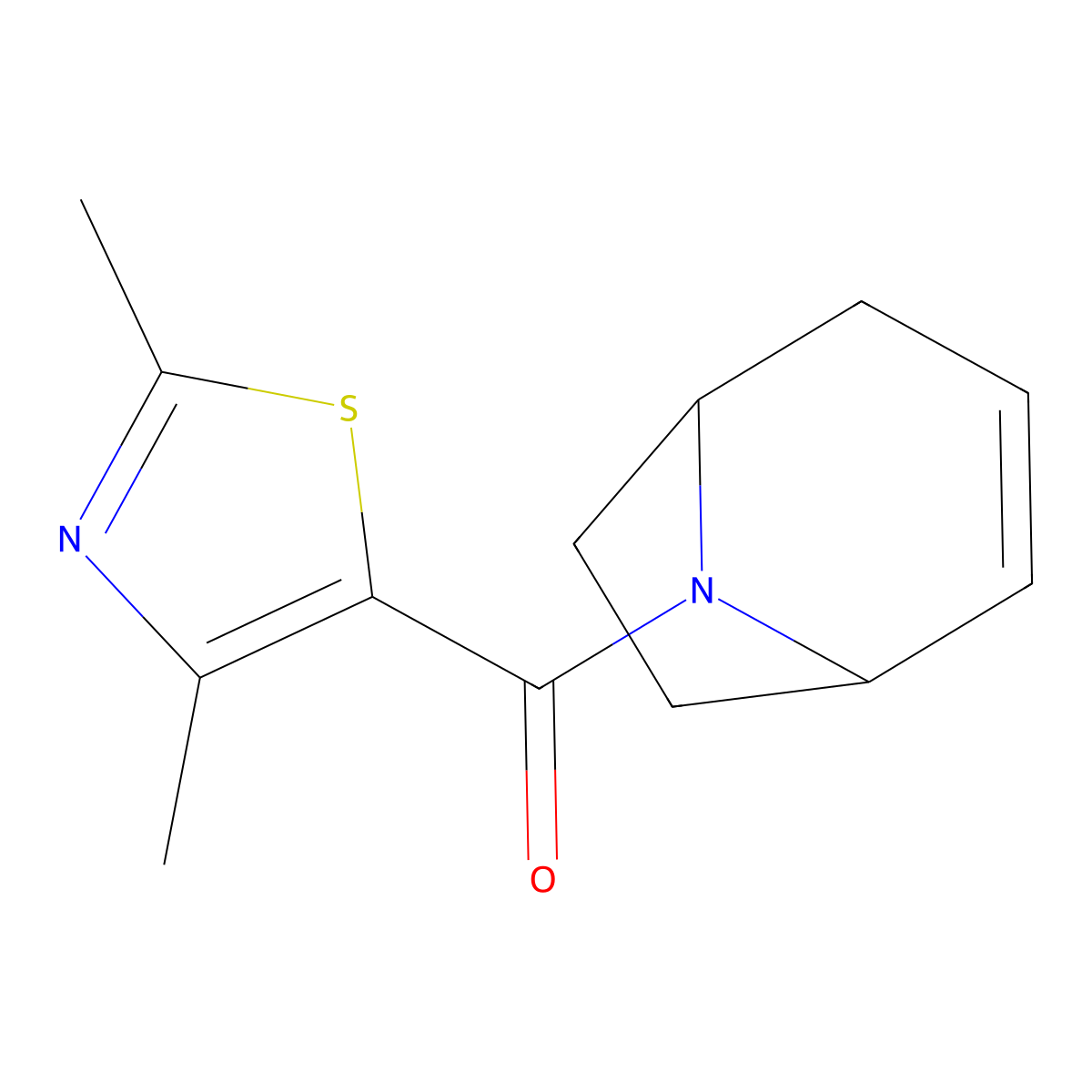 (1R,5S)-8-azabicyclo[3.2.1]oct-2-en-8-yl(2,4-dimethylthiazol-5-yl)methanone molecular structure, CAS 1705210-24-7