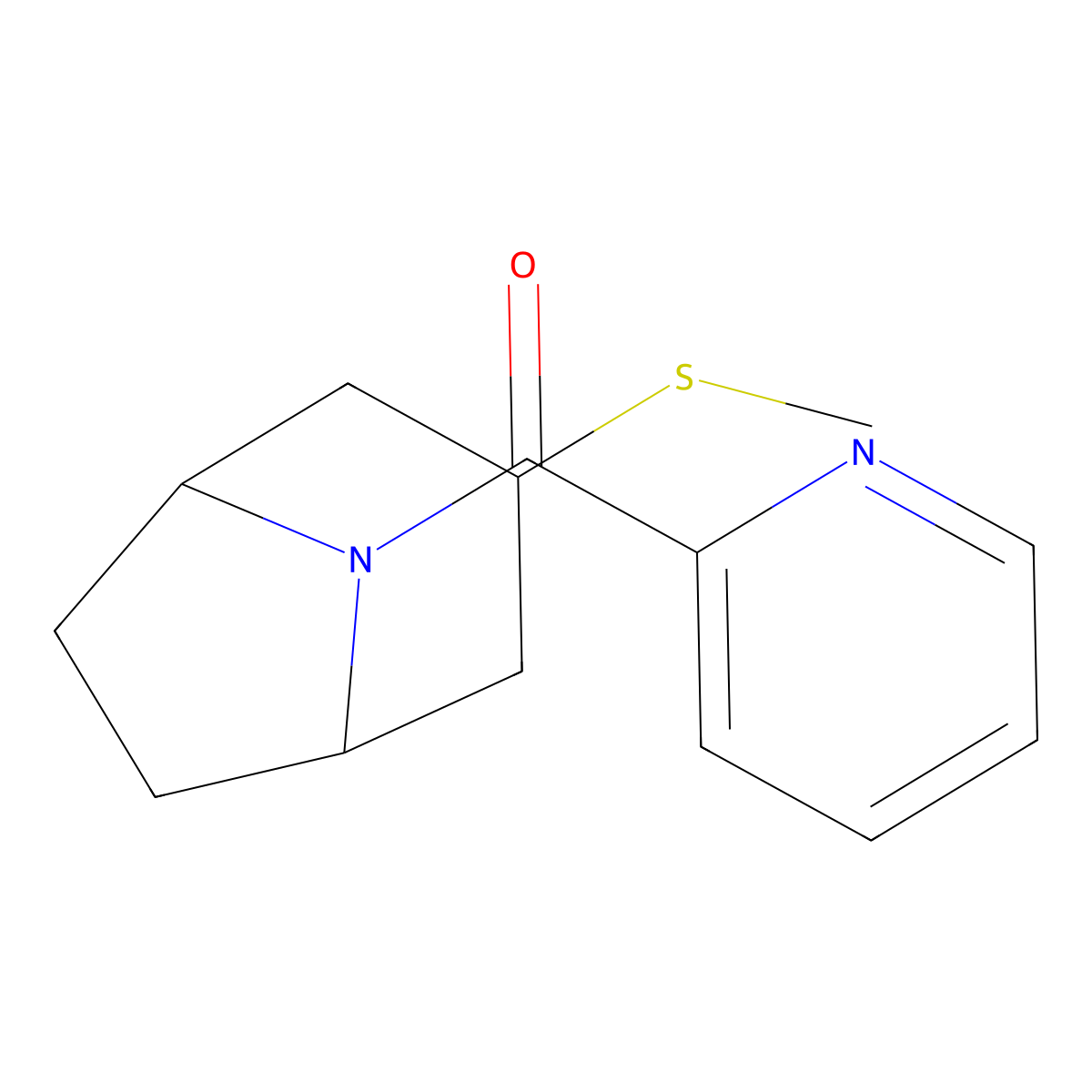 ((1R,5S)-3-(methylthio)-8-azabicyclo[3.2.1]octan-8-yl)(pyridin-2-yl)methanone molecular structure, CAS 1705229-55-5
