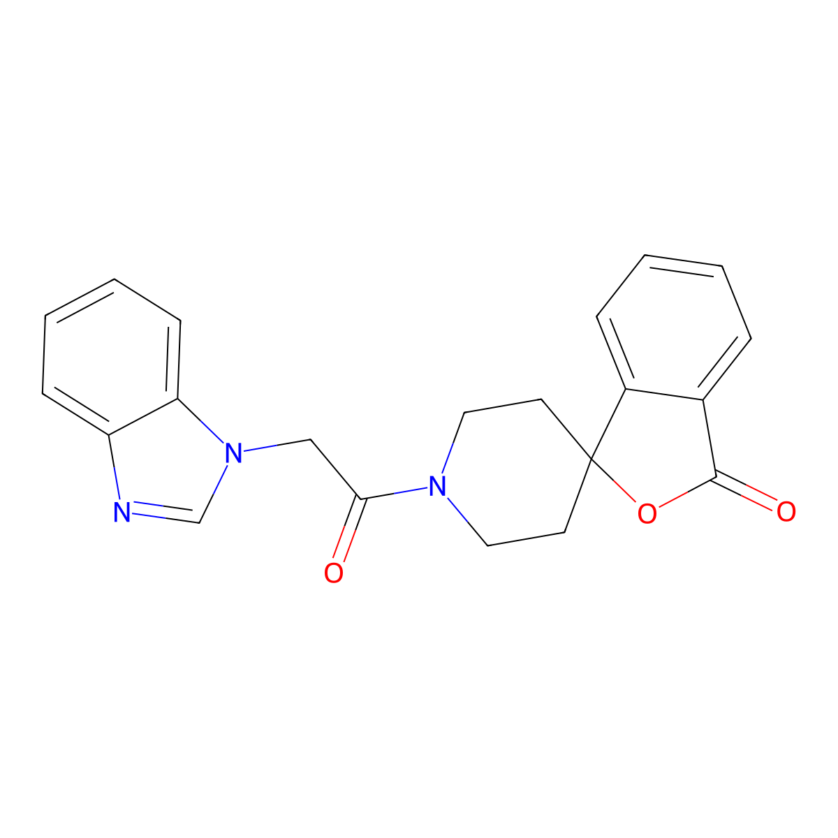 1'-(2-(1H-benzo[d]imidazol-1-yl)acetyl)-3H-spiro[isobenzofuran-1,4'-piperidin]-3-one molecular structure, CAS 1705307-76-1