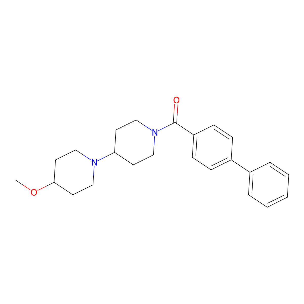 1'-{[1,1'-Biphenyl]-4-carbonyl}-4-methoxy-1,4'-bipiperidine molecular structure, CAS 1705308-16-2