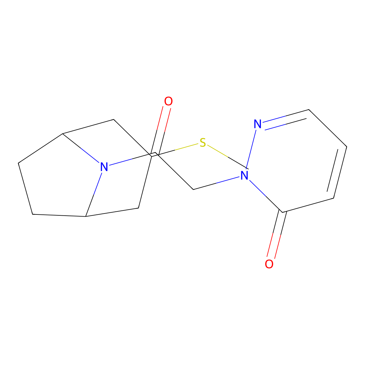 2-(2-((1R,5S)-3-(methylthio)-8-azabicyclo[3.2.1]octan-8-yl)-2-oxoethyl)pyridazin-3(2H)-one molecular structure, CAS 1705310-04-8