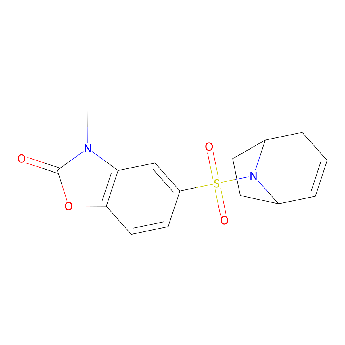 5-((1R,5S)-8-azabicyclo[3.2.1]oct-2-en-8-ylsulfonyl)-3-methylbenzo[d]oxazol-2(3H)-one molecular structure, CAS 1705326-06-2