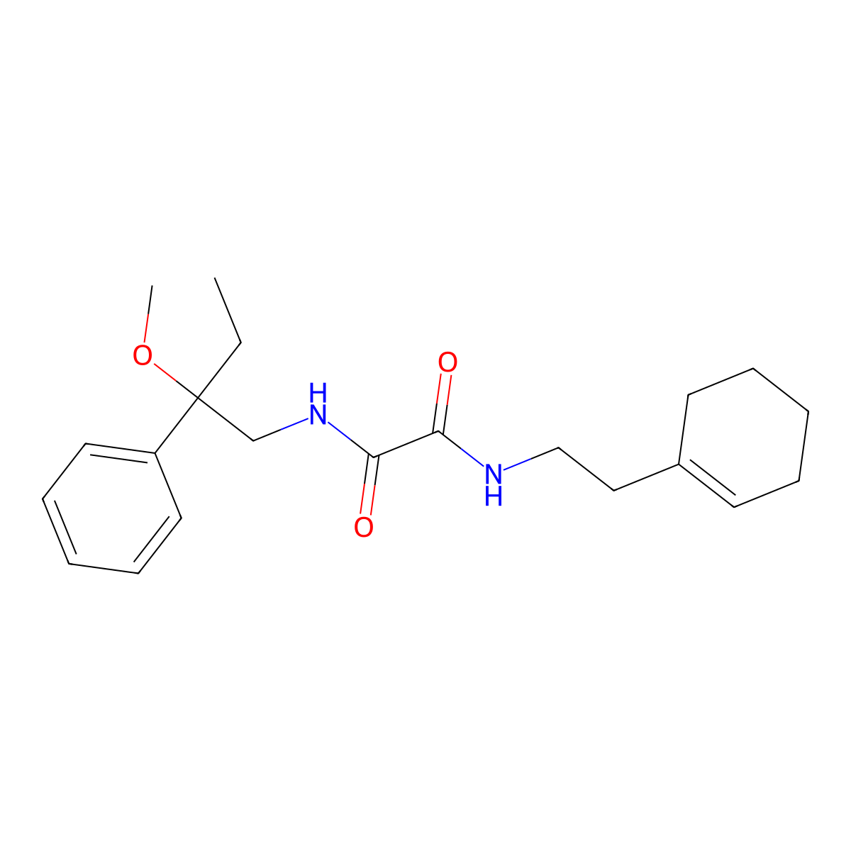 N1-(2-(cyclohex-1-en-1-yl)ethyl)-N2-(2-methoxy-2-phenylbutyl)oxalamide molecular structure, CAS 1705336-28-2