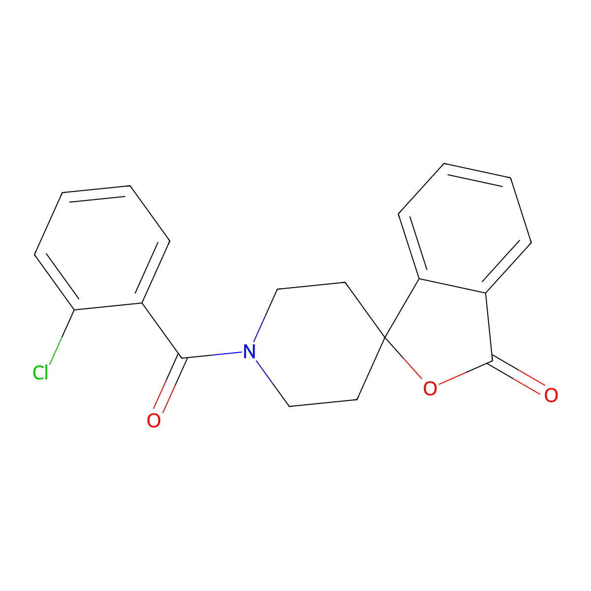 1'-(2-chlorobenzoyl)-3H-spiro[isobenzofuran-1,4'-piperidin]-3-one molecular structure, CAS 1705337-71-8