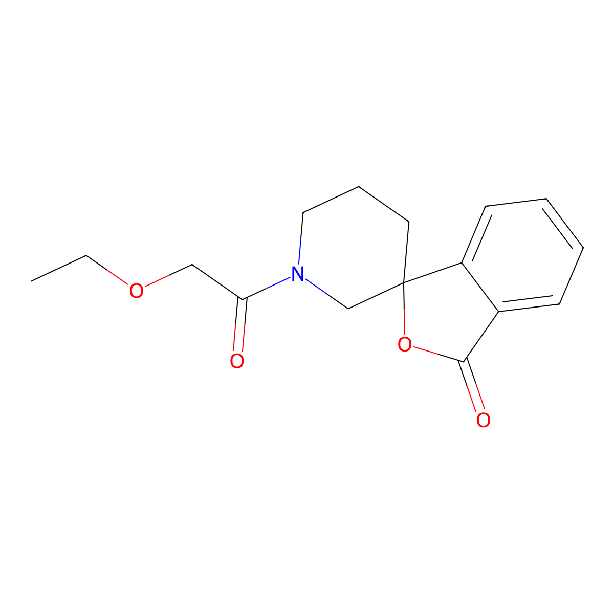 1'-(2-ethoxyacetyl)-3H-spiro[2-benzofuran-1,3'-piperidine]-3-one molecular structure, CAS 1705338-80-2