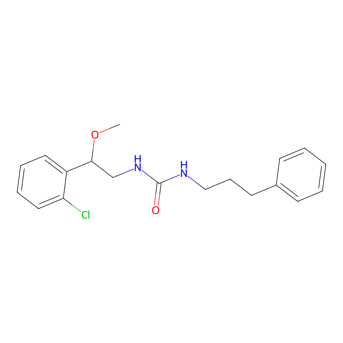 1-(2-(2-Chlorophenyl)-2-methoxyethyl)-3-(3-phenylpropyl)urea molecular structure, CAS 1705349-96-7