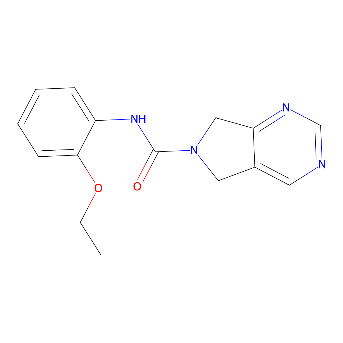 N-(2-ethoxyphenyl)-5H-pyrrolo[3,4-d]pyrimidine-6(7H)-carboxamide molecular structure, CAS 1705391-32-7
