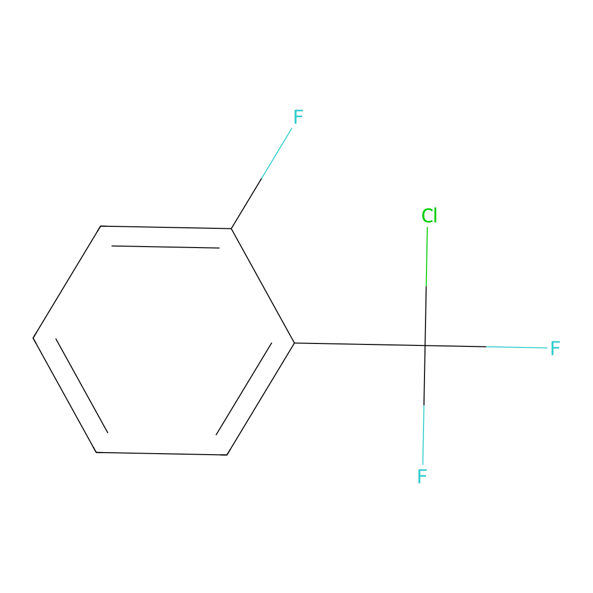 1-(Chlorodifluoromethyl)-2-fluorobenzene molecular structure, CAS 17054-13-6