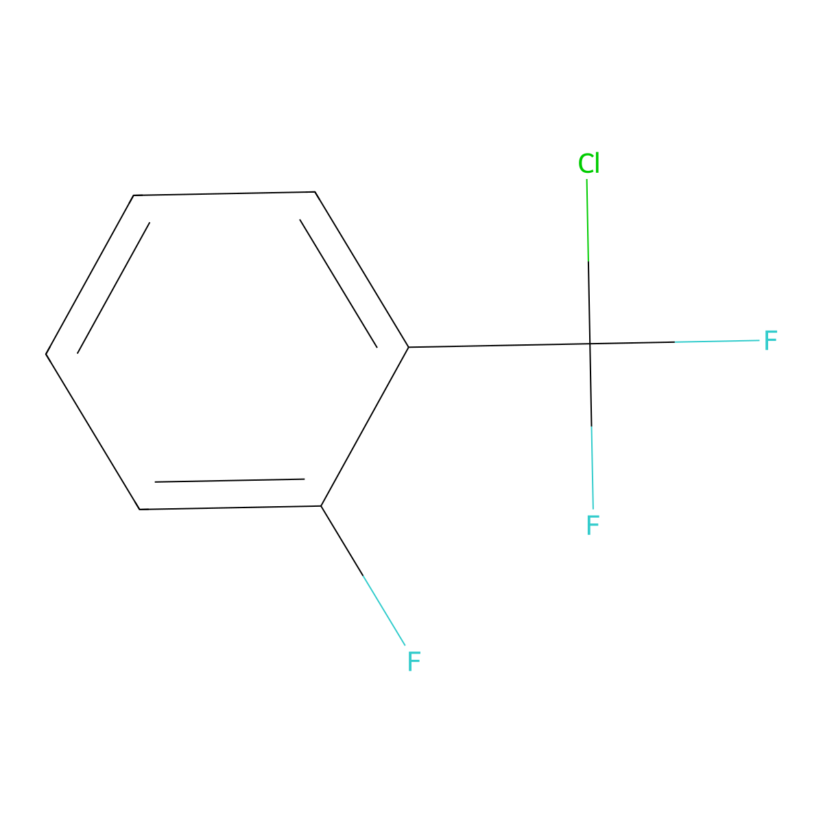 1-(Chlorodifluoromethyl)-2-fluorobenzene molecular structure, CAS 17054-13-6