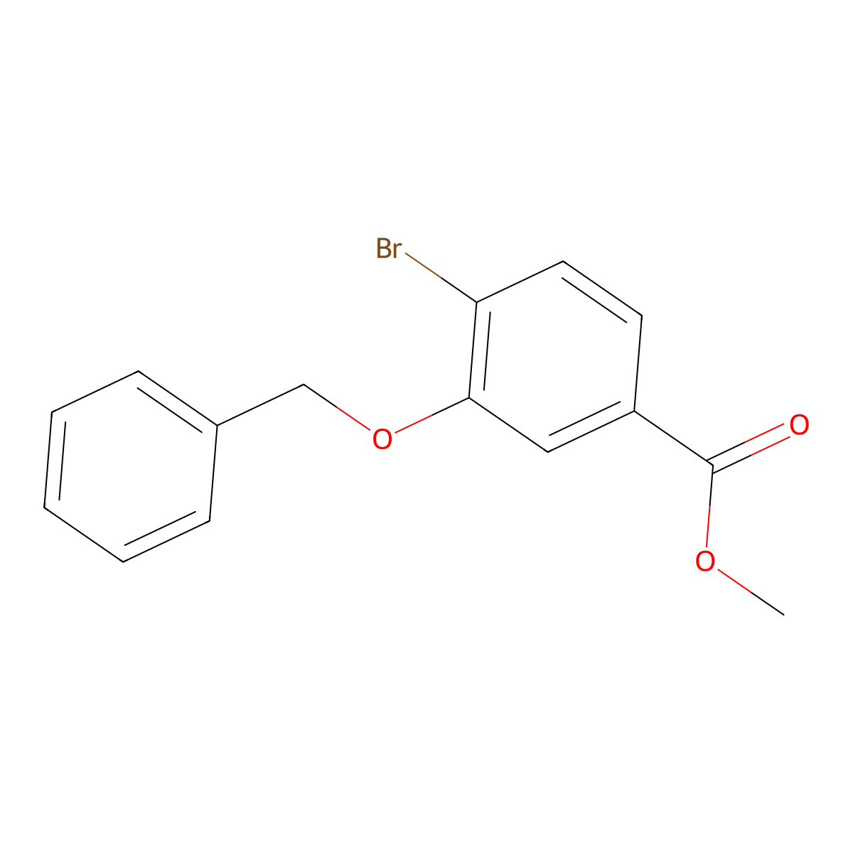 Methyl 3-(benzyloxy)-4-bromobenzoate molecular structure, CAS 17054-26-1