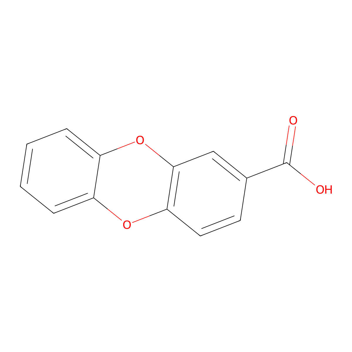 Oxanthrene-2-carboxylic acid molecular structure, CAS 17054-75-0