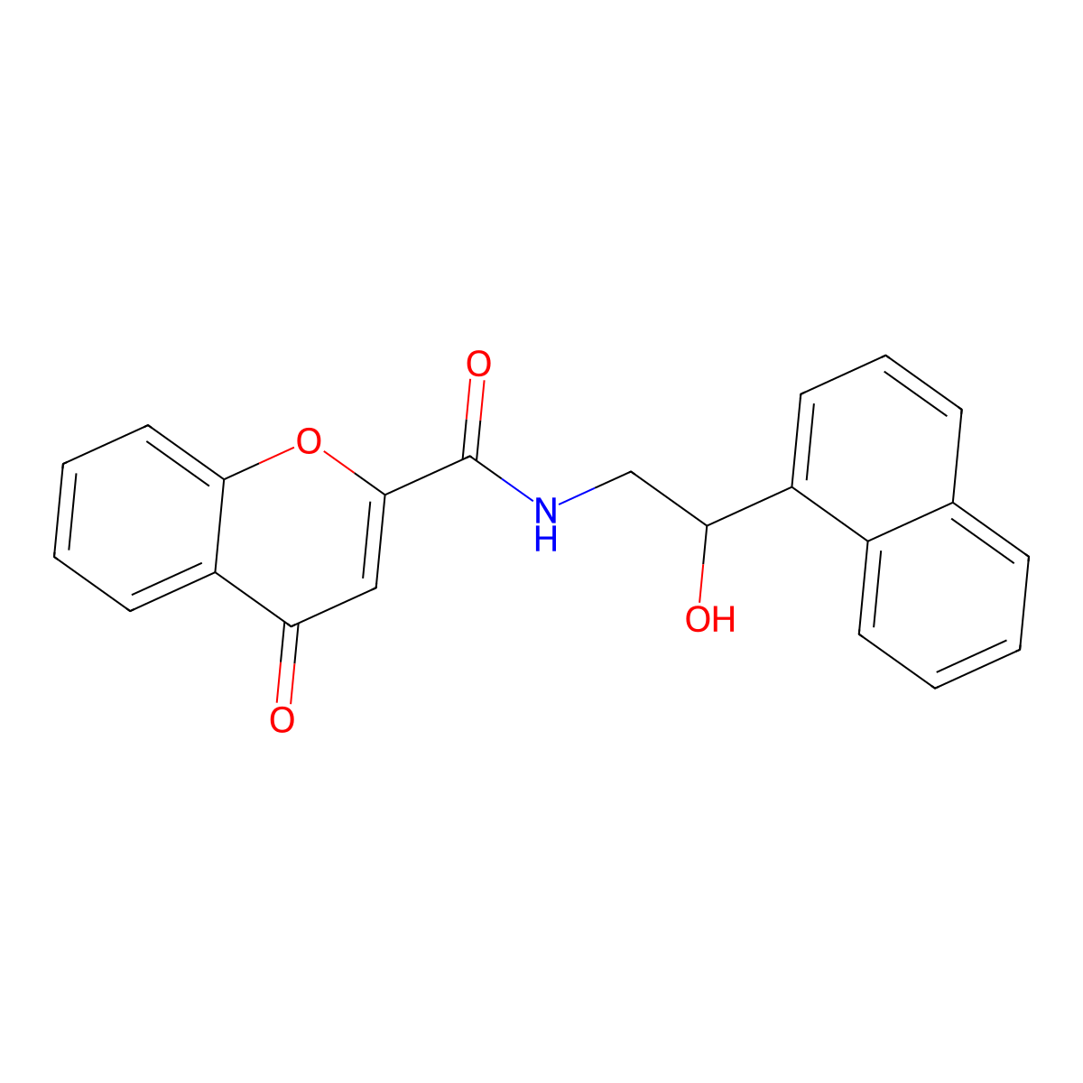 N-[2-hydroxy-2-(naphthalen-1-yl)ethyl]-4-oxo-4H-chromene-2-carboxamide molecular structure, CAS 1705410-85-0