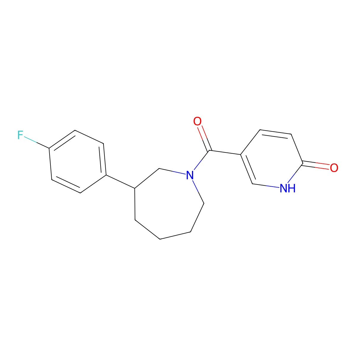 5-(3-(4-fluorophenyl)azepane-1-carbonyl)pyridin-2(1H)-one molecular structure, CAS 1705420-68-3