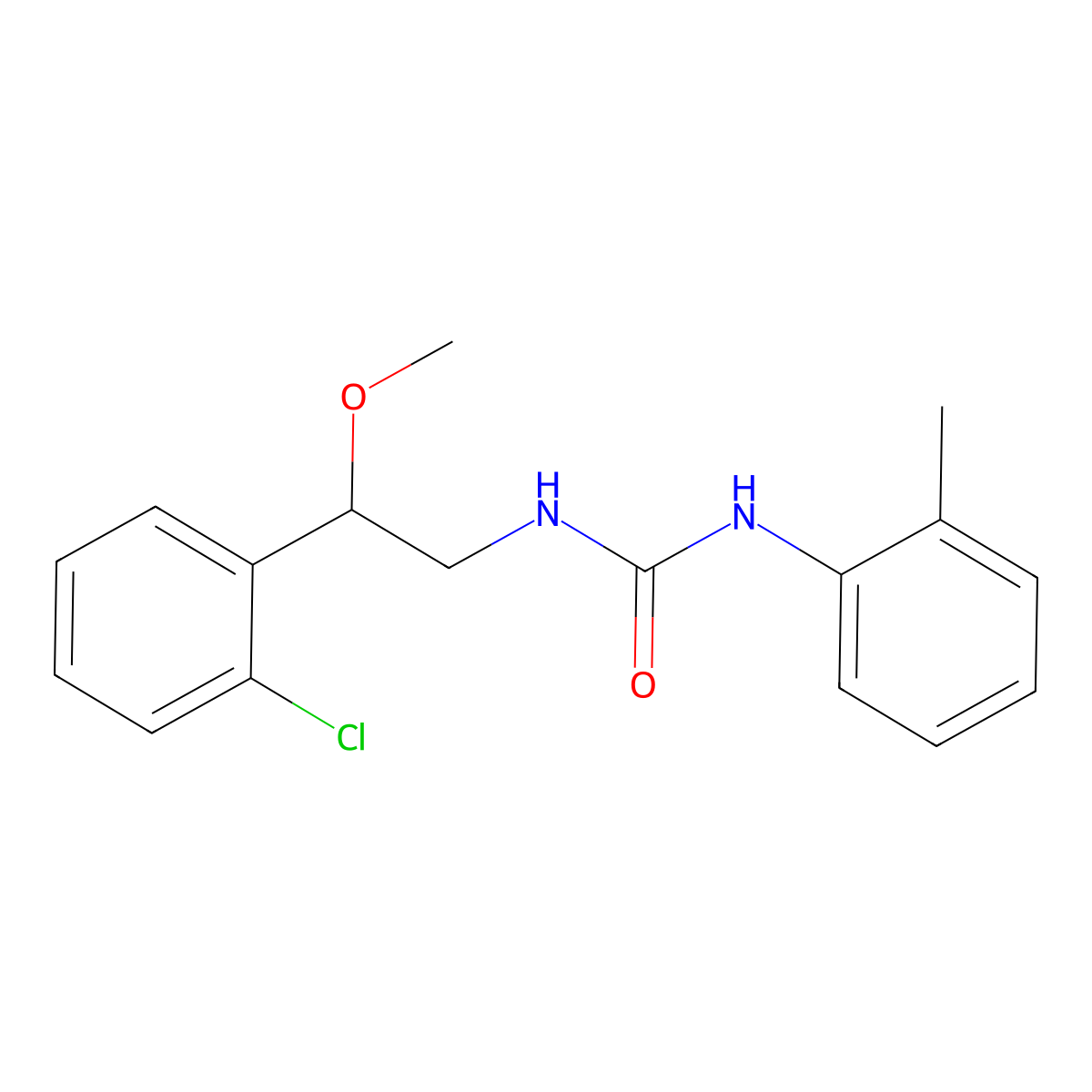 1-(2-(2-Chlorophenyl)-2-methoxyethyl)-3-(o-tolyl)urea molecular structure, CAS 1705429-81-7