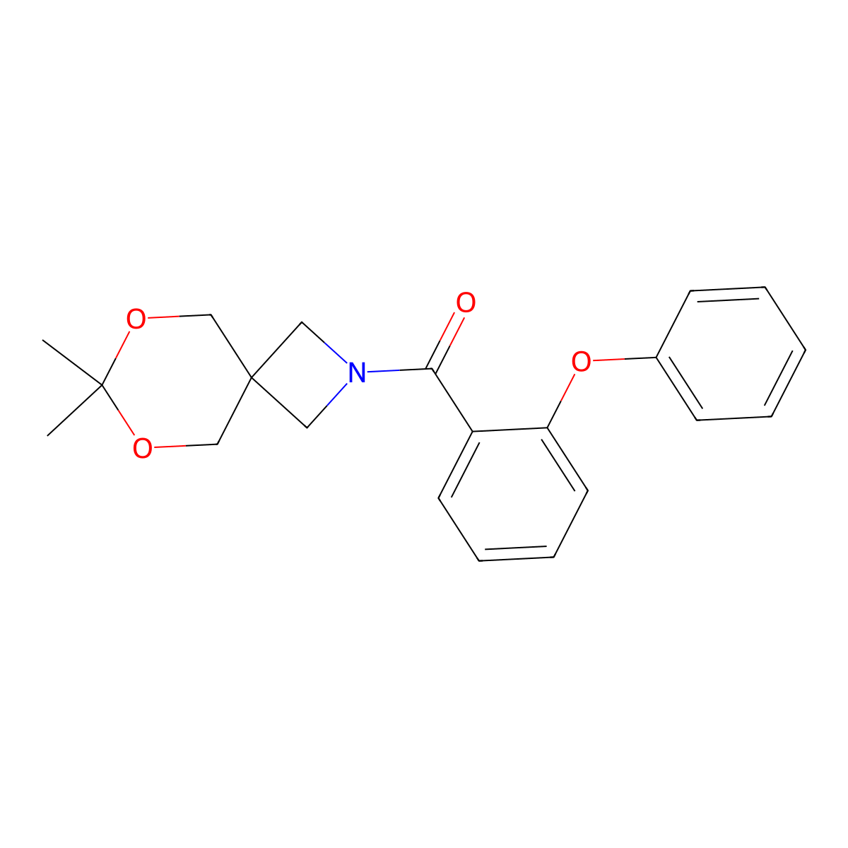 (7,7-Dimethyl-6,8-dioxa-2-azaspiro[3.5]nonan-2-yl)(2-phenoxyphenyl)methanone molecular structure, CAS 1705457-81-3