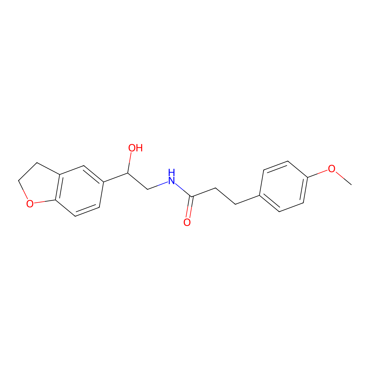 N-(2-(2,3-dihydrobenzofuran-5-yl)-2-hydroxyethyl)-3-(4-methoxyphenyl)propanamide molecular structure, CAS 1705479-17-9