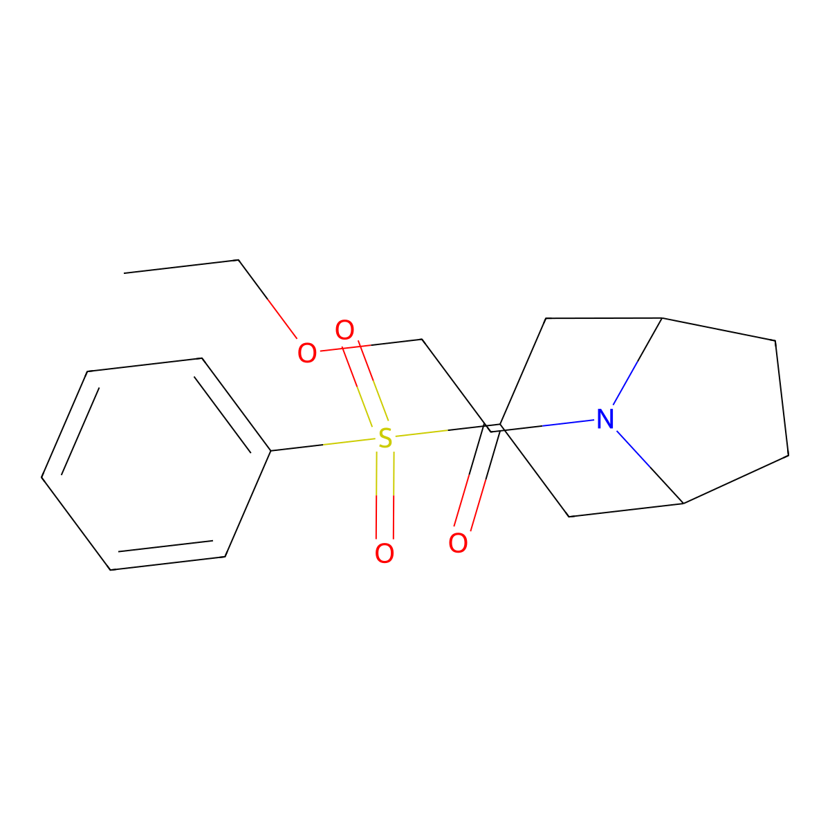 2-ethoxy-1-((1R,5S)-3-(phenylsulfonyl)-8-azabicyclo[3.2.1]octan-8-yl)ethanone molecular structure, CAS 1705484-12-3