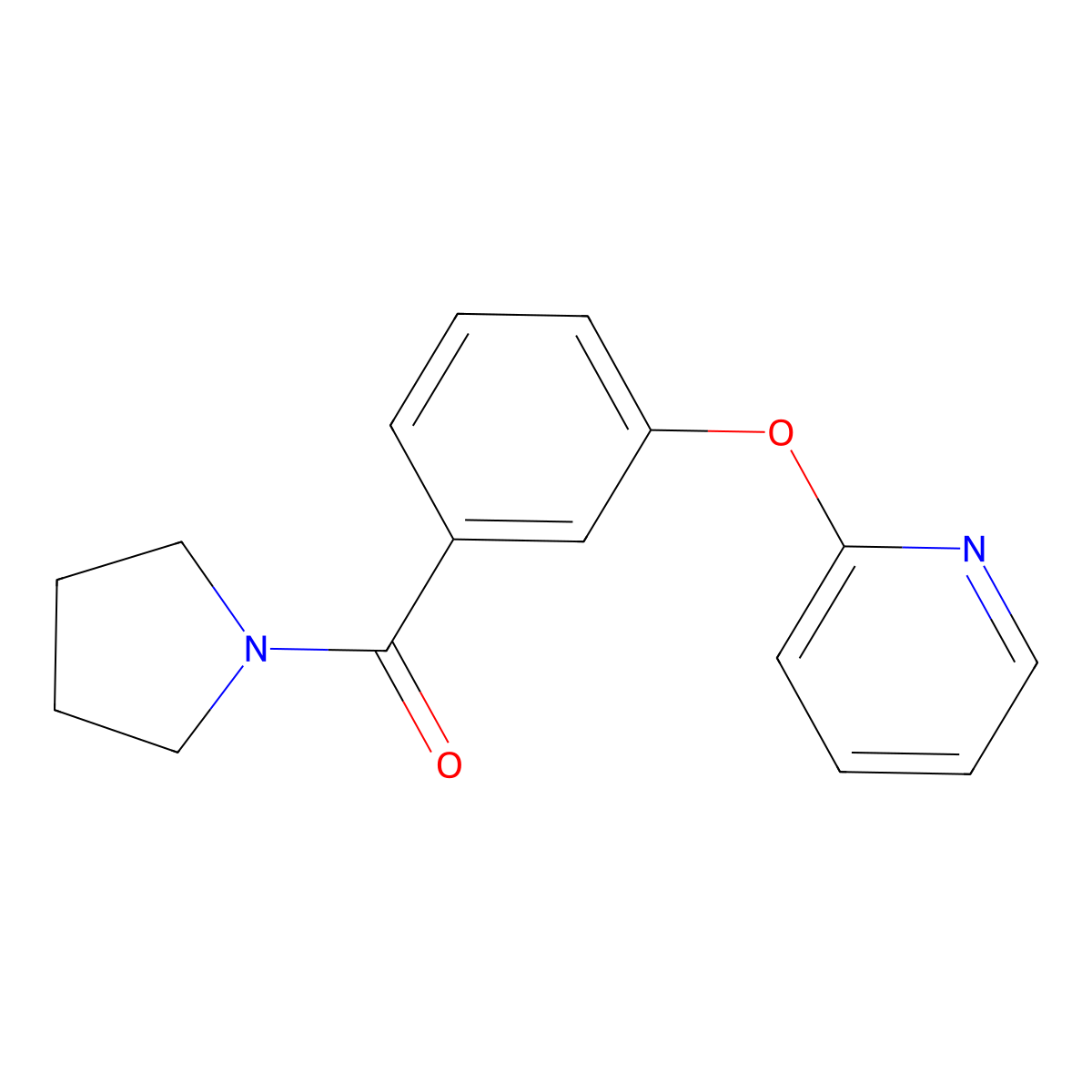 2-[3-(Pyrrolidine-1-carbonyl)phenoxy]pyridine molecular structure, CAS 1705487-44-0
