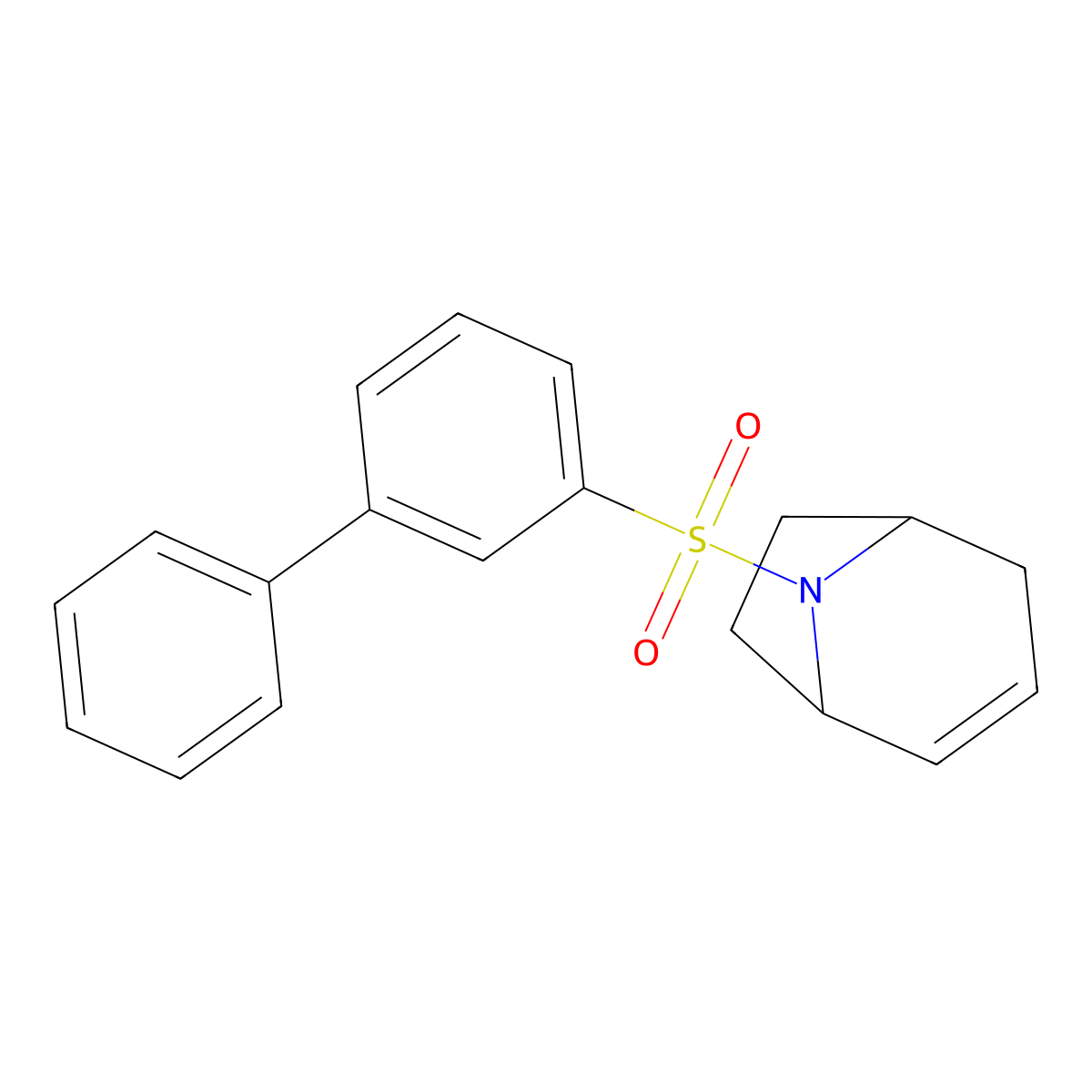 (1R,5S)-8-([1,1'-biphenyl]-3-ylsulfonyl)-8-azabicyclo[3.2.1]oct-2-ene molecular structure, CAS 1705498-28-7