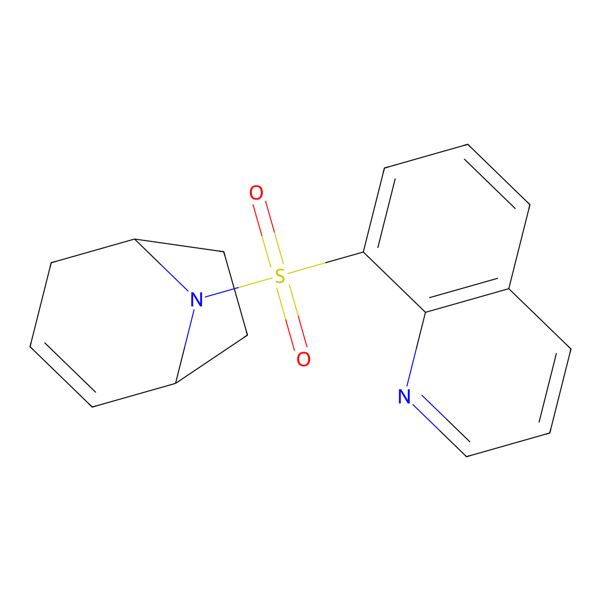 8-((1R,5S)-8-azabicyclo[3.2.1]oct-2-en-8-ylsulfonyl)quinoline molecular structure, CAS 1705498-36-7