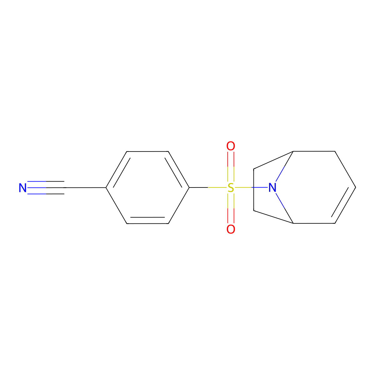 4-{8-Azabicyclo[3.2.1]oct-2-ene-8-sulfonyl}benzonitrile molecular structure, CAS 1705498-43-6