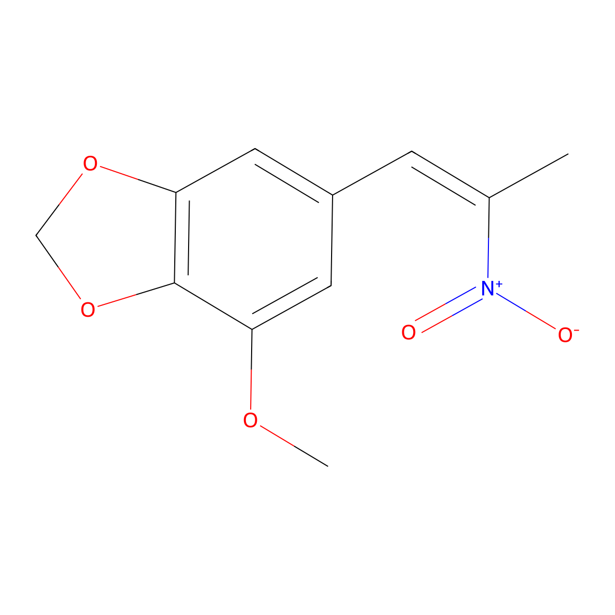 4-Methoxy-6-(2-nitro-1-propenyl)-1,3-benzodioxole molecular structure, CAS 17055-07-1