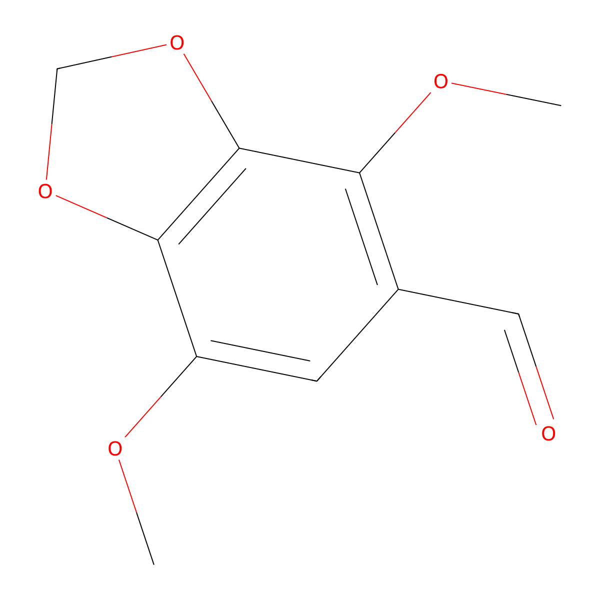 4,7-Dimethoxy-1,3-benzodioxole-5-carbaldehyde molecular structure, CAS 17055-09-3