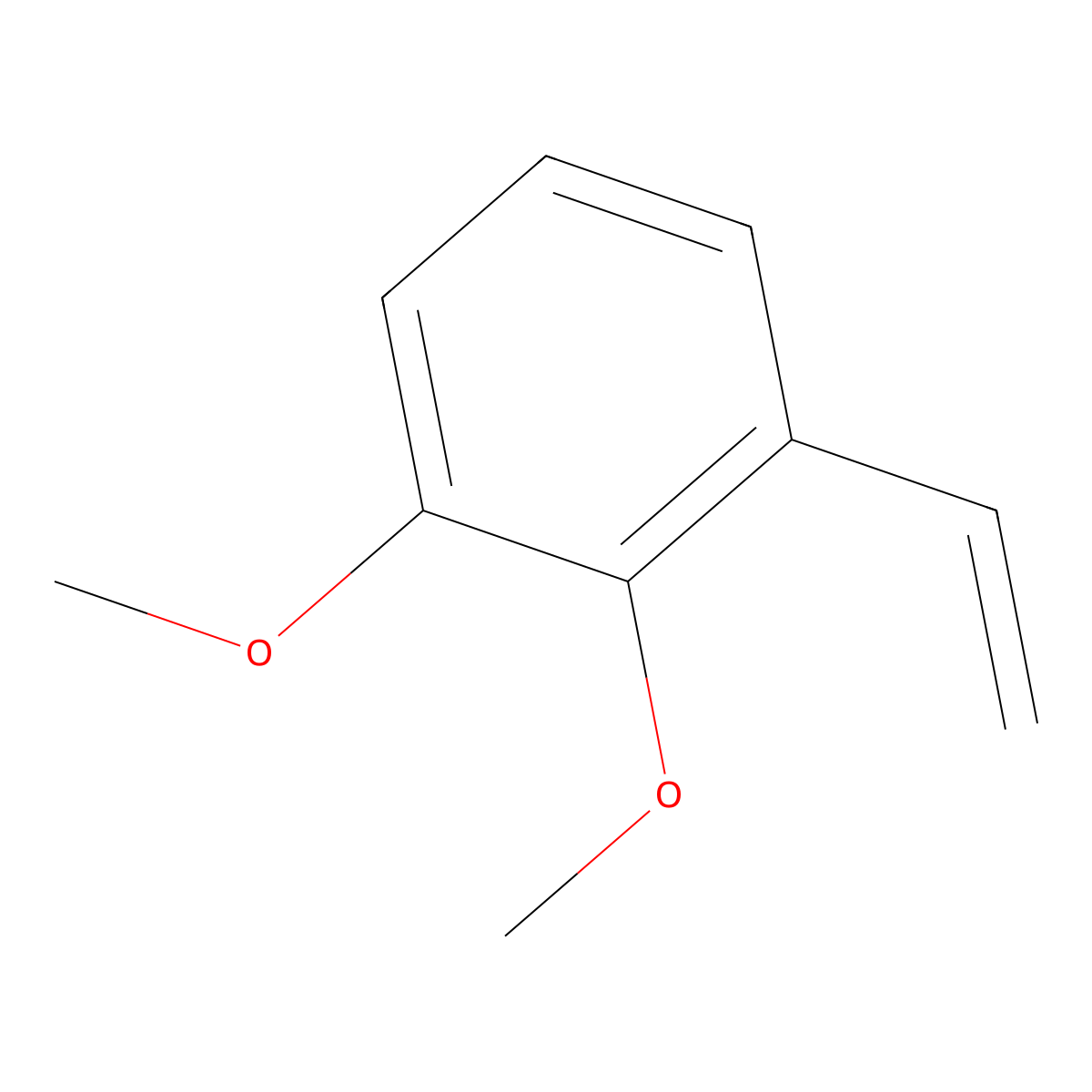 1-Ethenyl-2,3-dimethoxybenzene molecular structure, CAS 17055-36-6