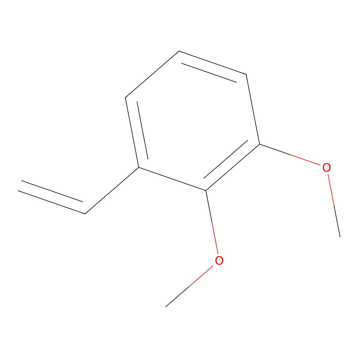 1-Ethenyl-2,3-dimethoxybenzene molecular structure, CAS 17055-36-6