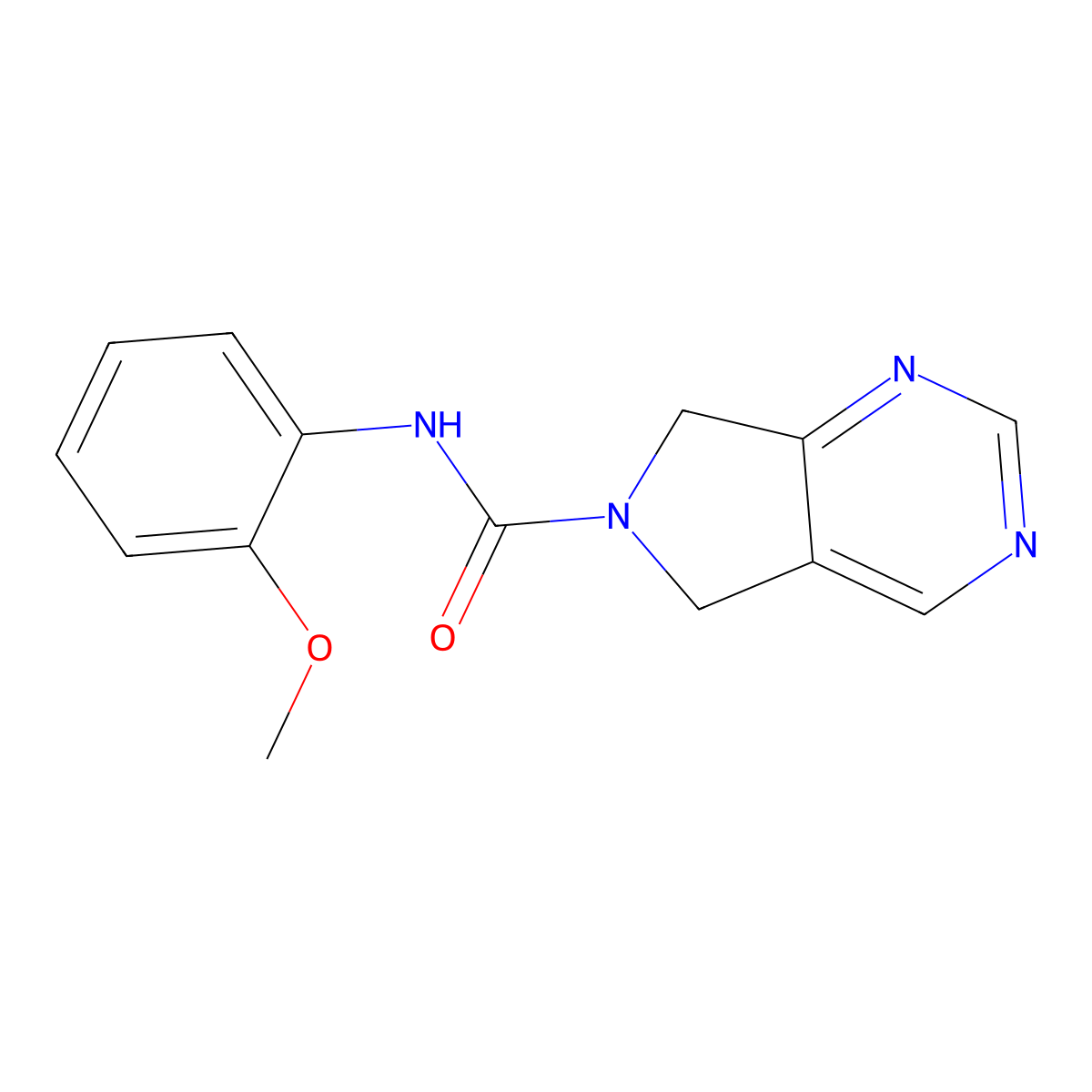 N-(2-methoxyphenyl)-5H-pyrrolo[3,4-d]pyrimidine-6(7H)-carboxamide molecular structure, CAS 1705538-69-7