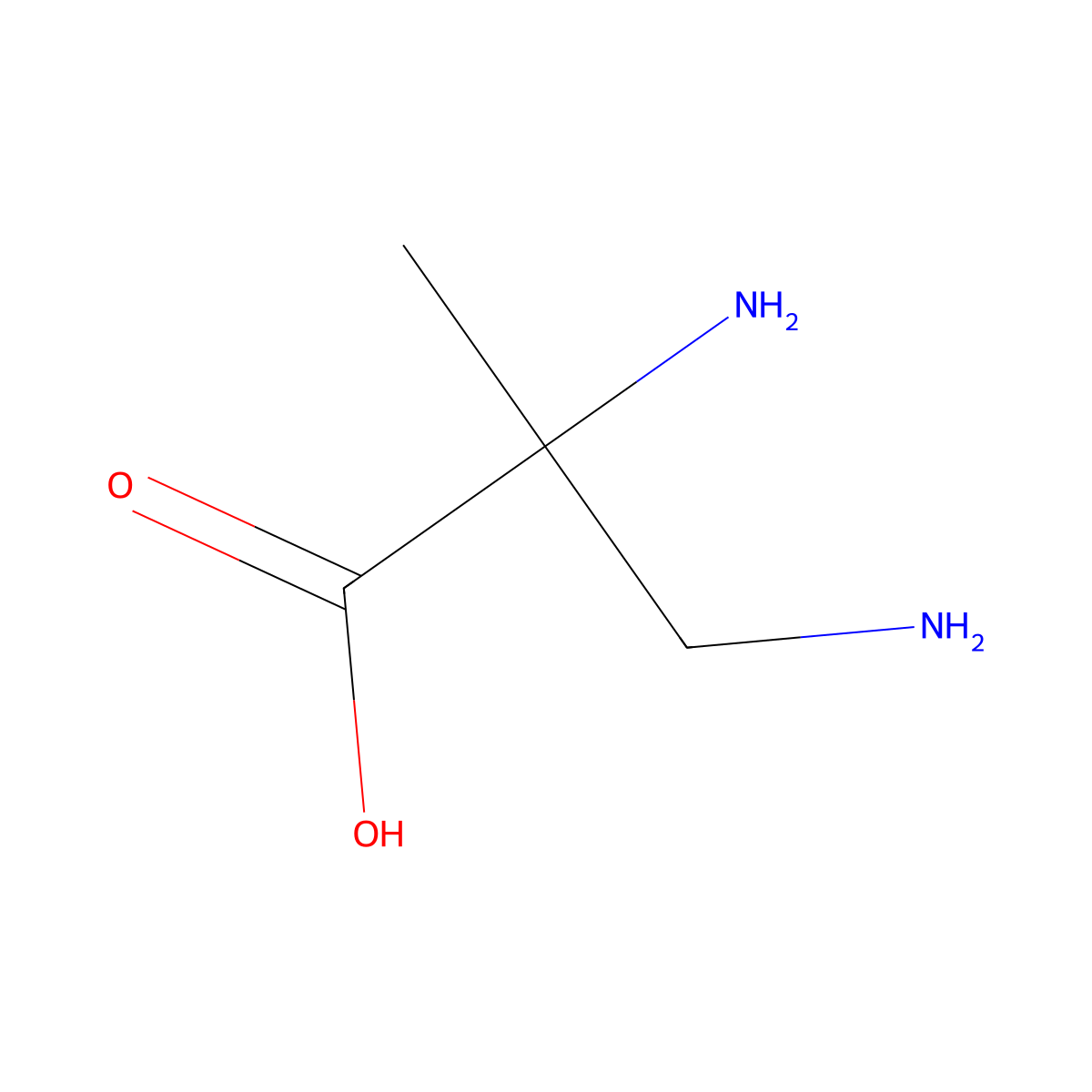 2,3-Diamino-2-methylpropanoic acid molecular structure, CAS 170554-69-5