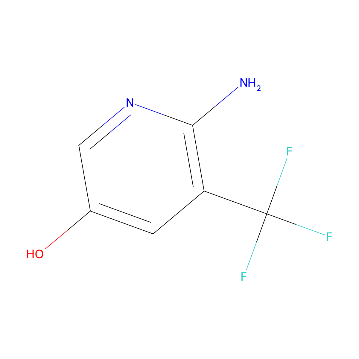 6-Amino-5-(trifluoromethyl)pyridin-3-ol molecular structure, CAS 1705548-03-3